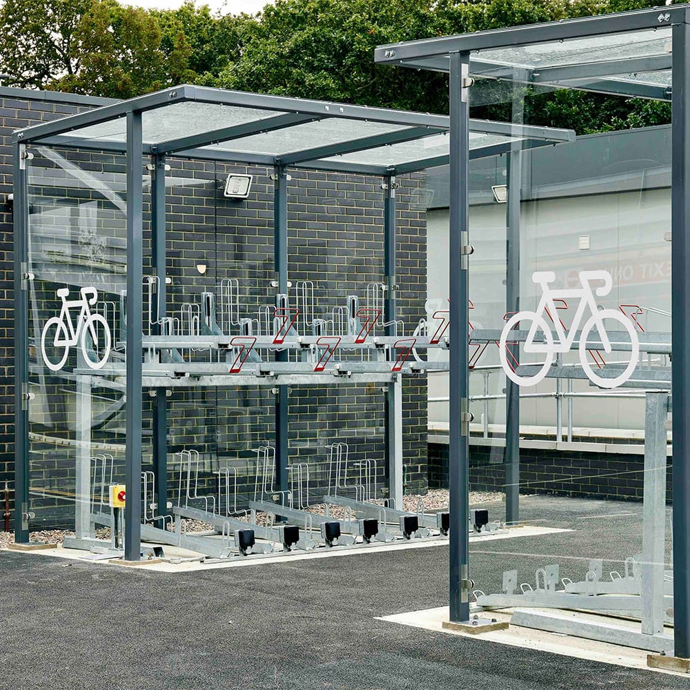 Two Tier E-Bike Racks Two Tier E-Bike Racks